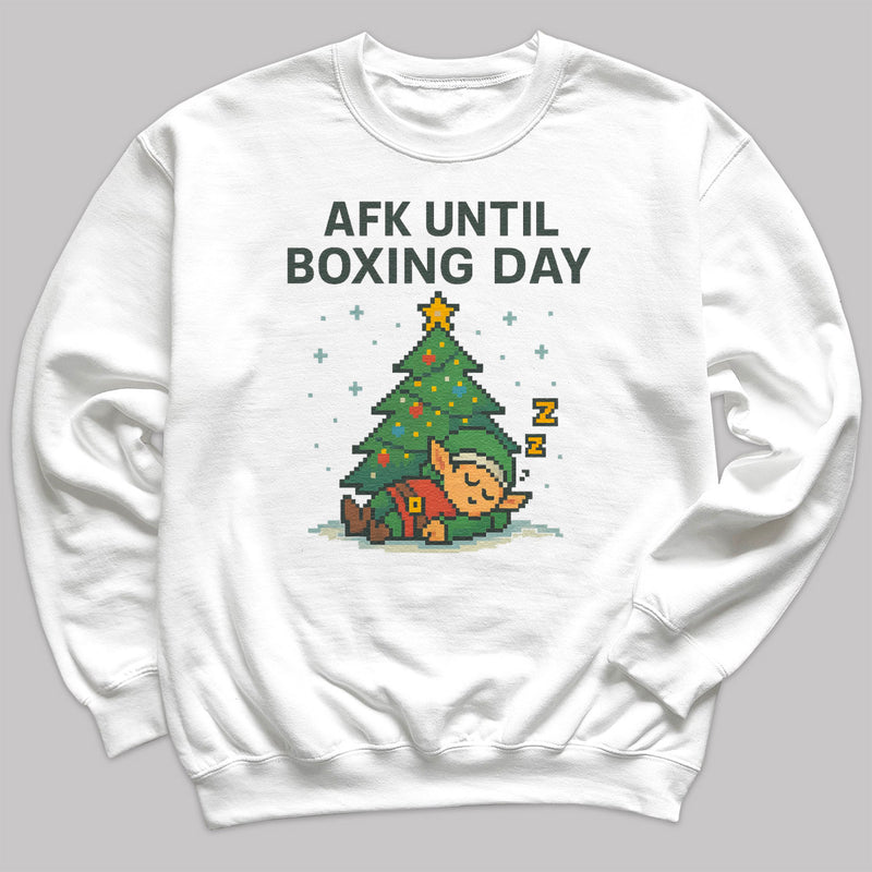AFK Until Boxing Day - Christmas Jumper Sweatshirt - Adult & Kids - All Sizes