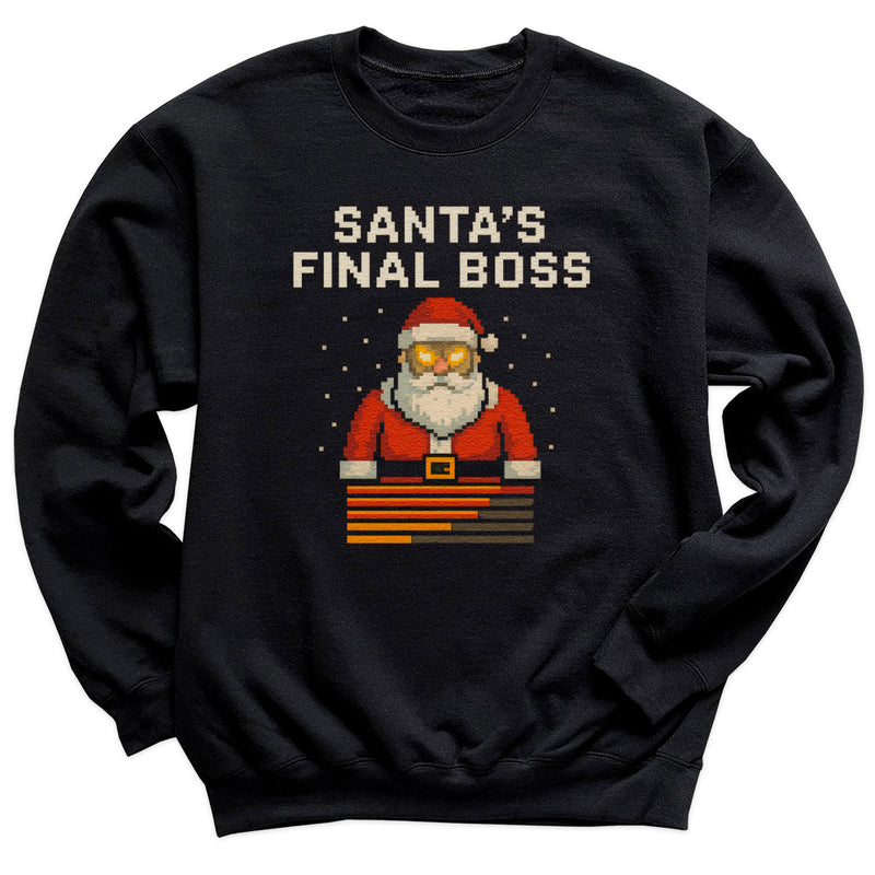 Santa's Final Boss - Christmas Jumper Sweatshirt - Adult & Kids - All Sizes