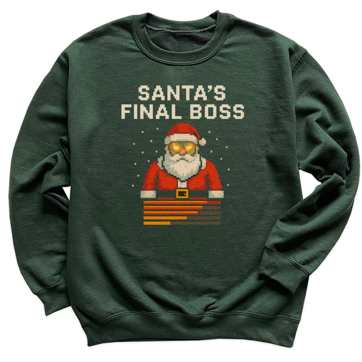 Santa's Final Boss - Christmas Jumper Sweatshirt - Adult & Kids - All Sizes