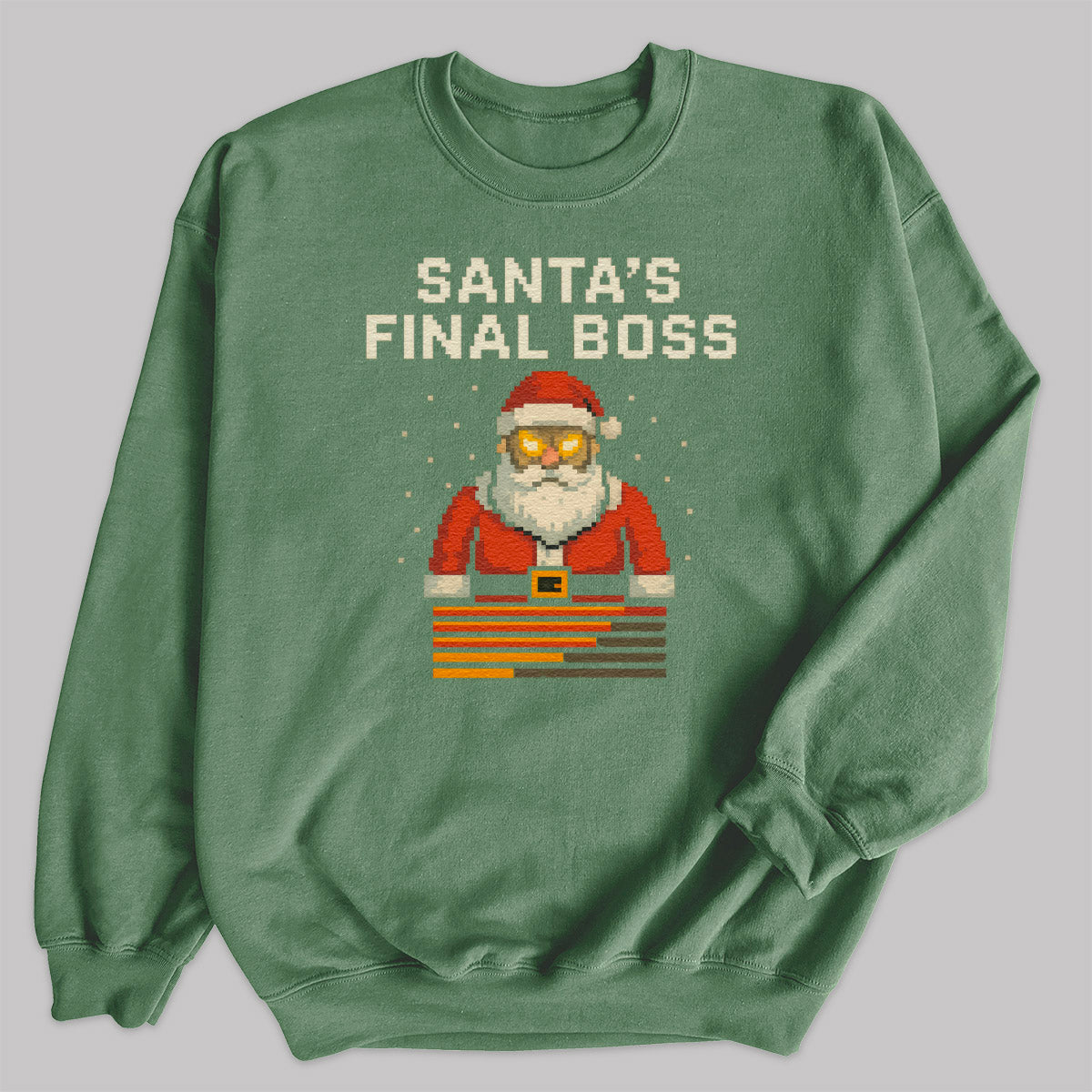 Santa's Final Boss - Christmas Jumper Sweatshirt - Adult & Kids - All Sizes