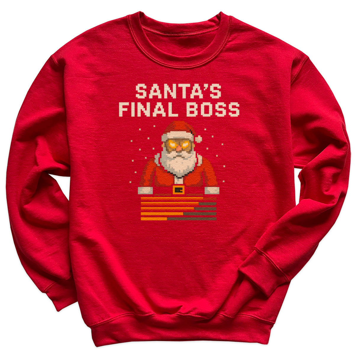Santa's Final Boss - Christmas Jumper Sweatshirt - Adult & Kids - All Sizes