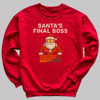Santa's Final Boss - Christmas Jumper Sweatshirt - Adult & Kids - All Sizes