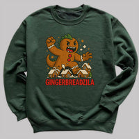 Gingerbreadzilla - Christmas Jumper Sweatshirt - Adult & Kids - All Sizes