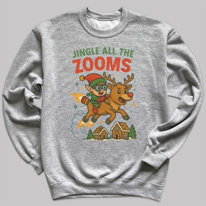 Jingle All The Zooms - Christmas Jumper Sweatshirt - All Sizes