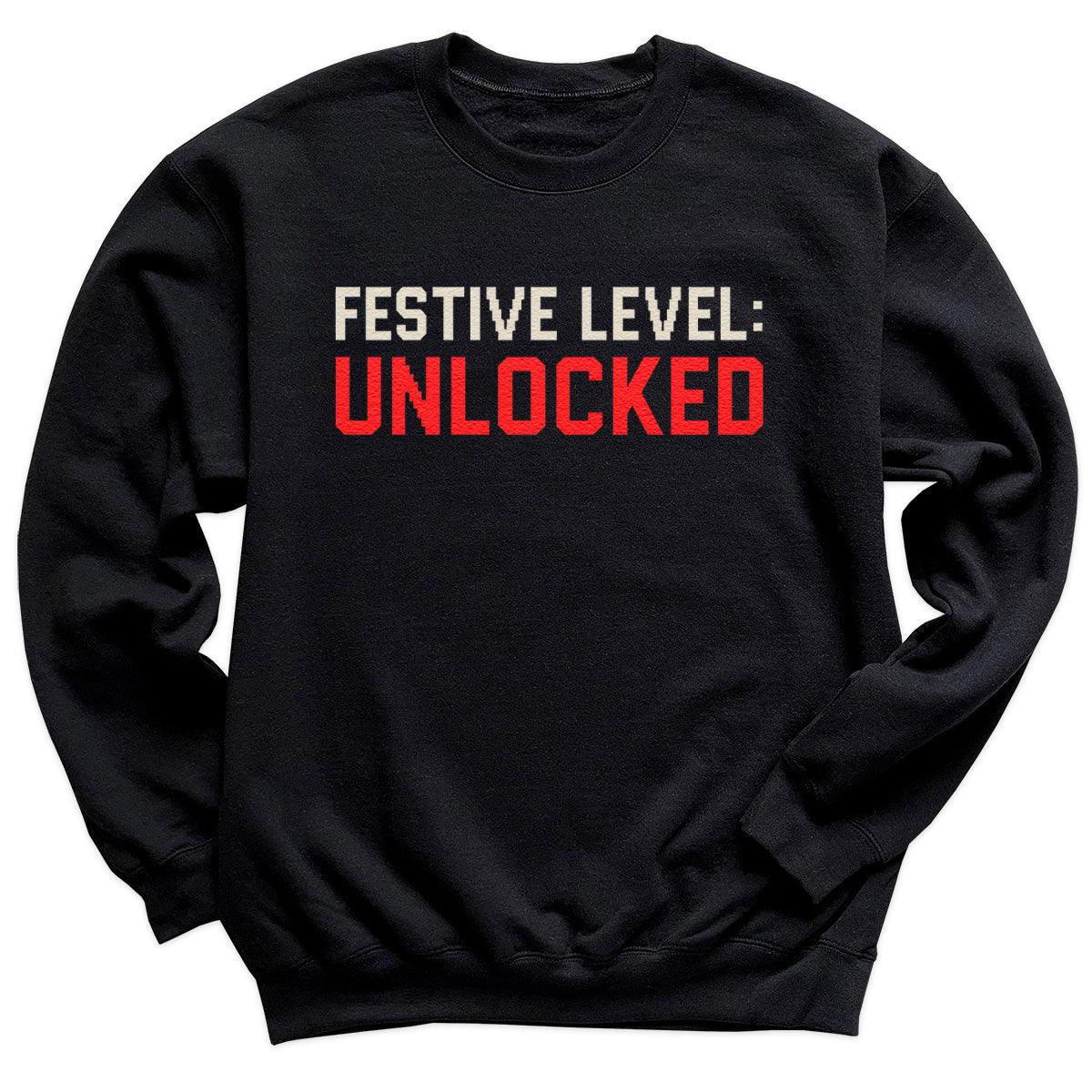 Festive Level Unlocked - Christmas Jumper Sweatshirt - Adult & Kids - All Sizes