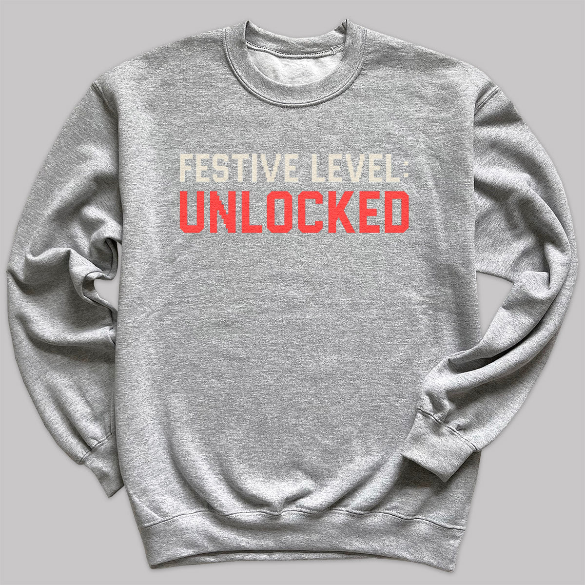 Festive Level Unlocked - Christmas Jumper Sweatshirt - Adult & Kids - All Sizes