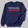 Festive Level Unlocked - Christmas Jumper Sweatshirt - Adult & Kids - All Sizes