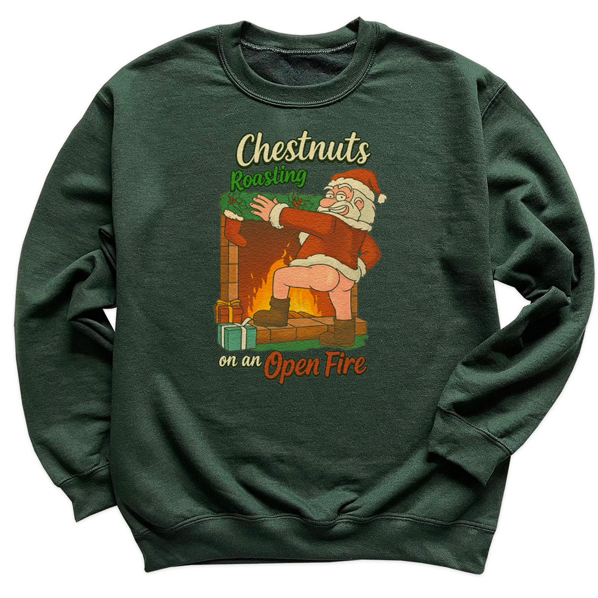 Chestnuts Roasting On A Open Fire - Christmas Jumper Sweatshirt - All Sizes