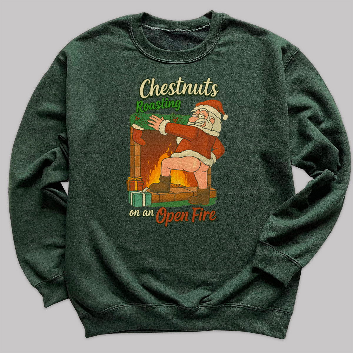 Chestnuts Roasting On A Open Fire - Christmas Jumper Sweatshirt - All Sizes