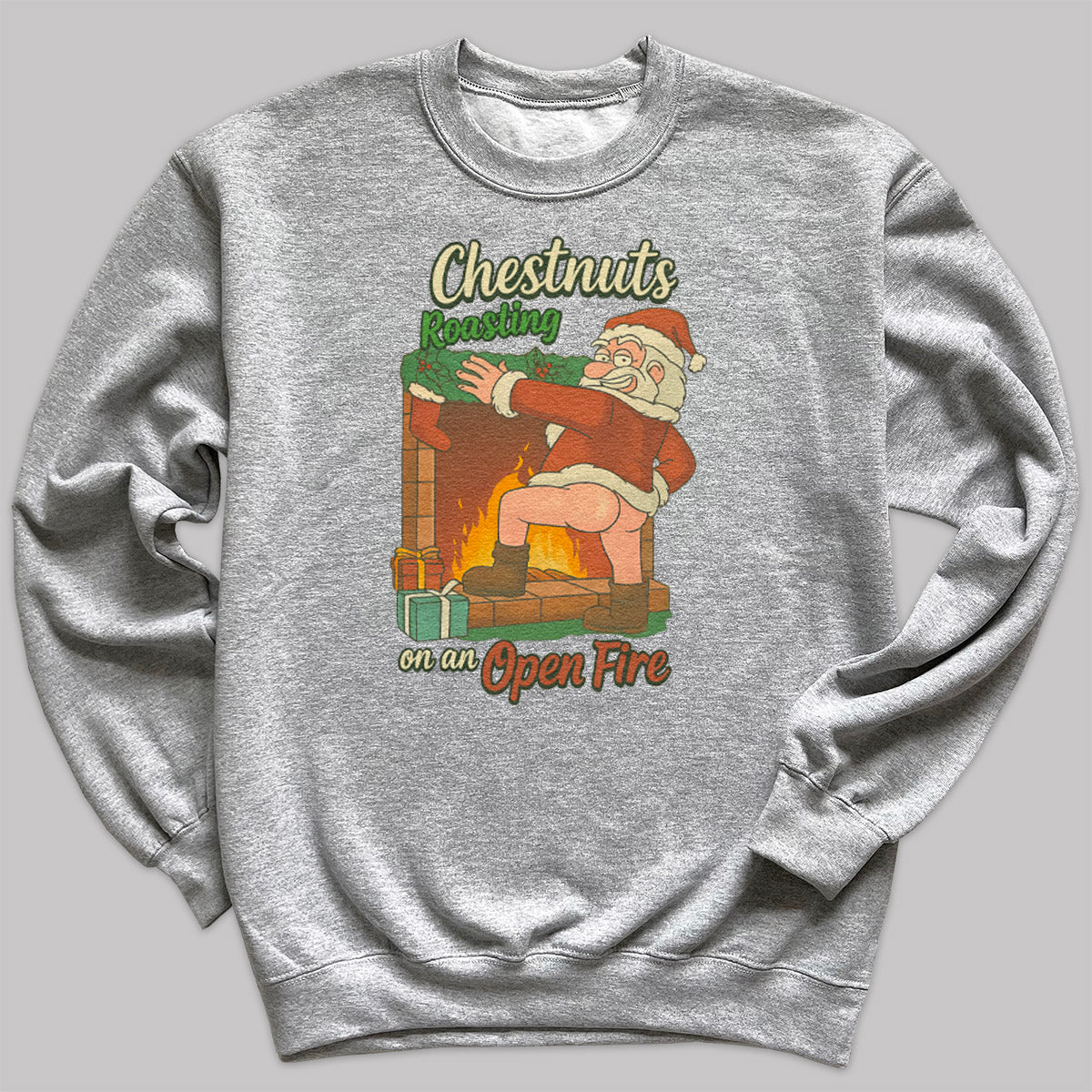 Chestnuts Roasting On A Open Fire - Christmas Jumper Sweatshirt - All Sizes