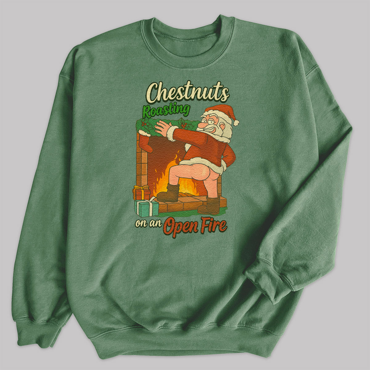 Chestnuts Roasting On A Open Fire - Christmas Jumper Sweatshirt - All Sizes