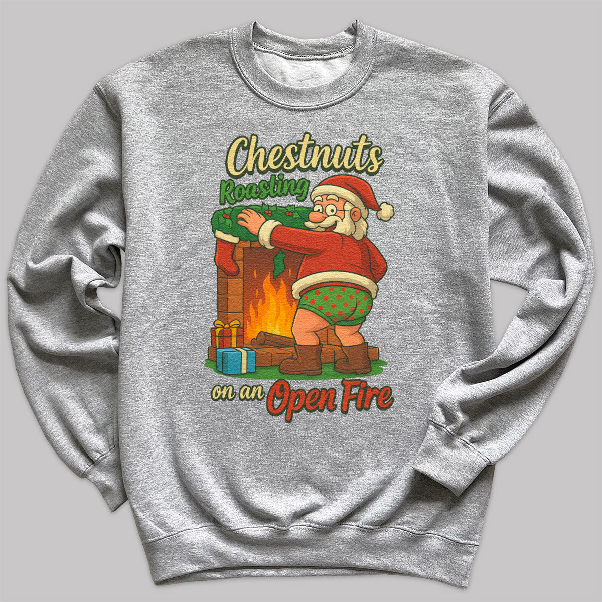 Chestnuts Roasting On A Open Fire - Christmas Jumper Sweatshirt - All Sizes