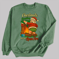 Chestnuts Roasting On A Open Fire - Christmas Jumper Sweatshirt - All Sizes