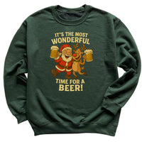 It's The Most Wonderful Time For Beer - Christmas Jumper Sweatshirt - All Sizes