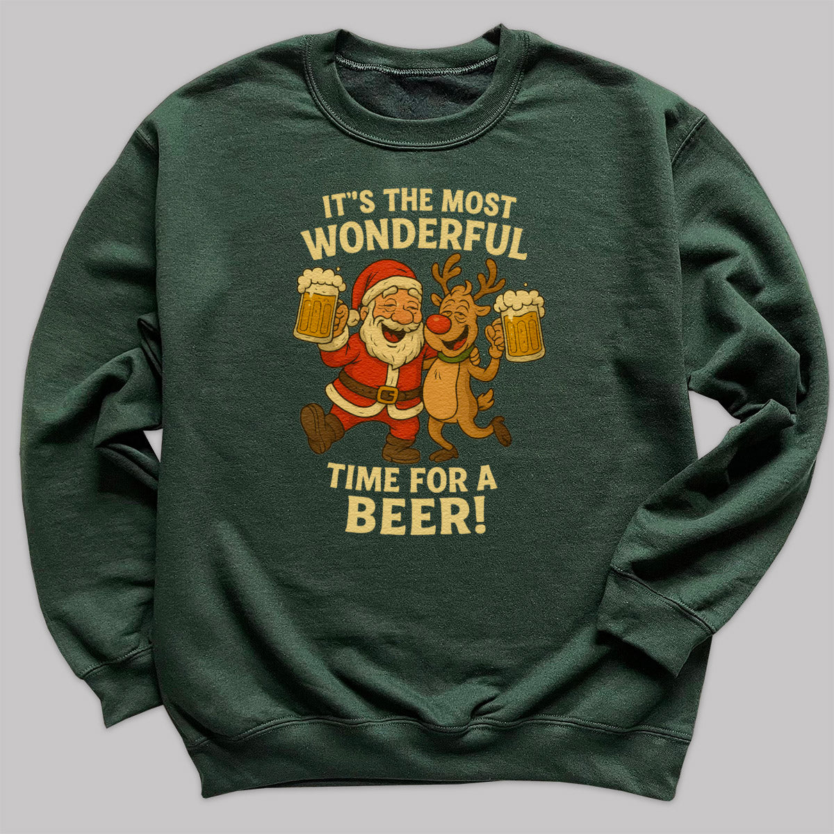 It's The Most Wonderful Time For Beer - Christmas Jumper Sweatshirt - All Sizes
