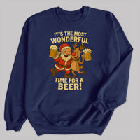 It's The Most Wonderful Time For Beer - Christmas Jumper Sweatshirt - All Sizes
