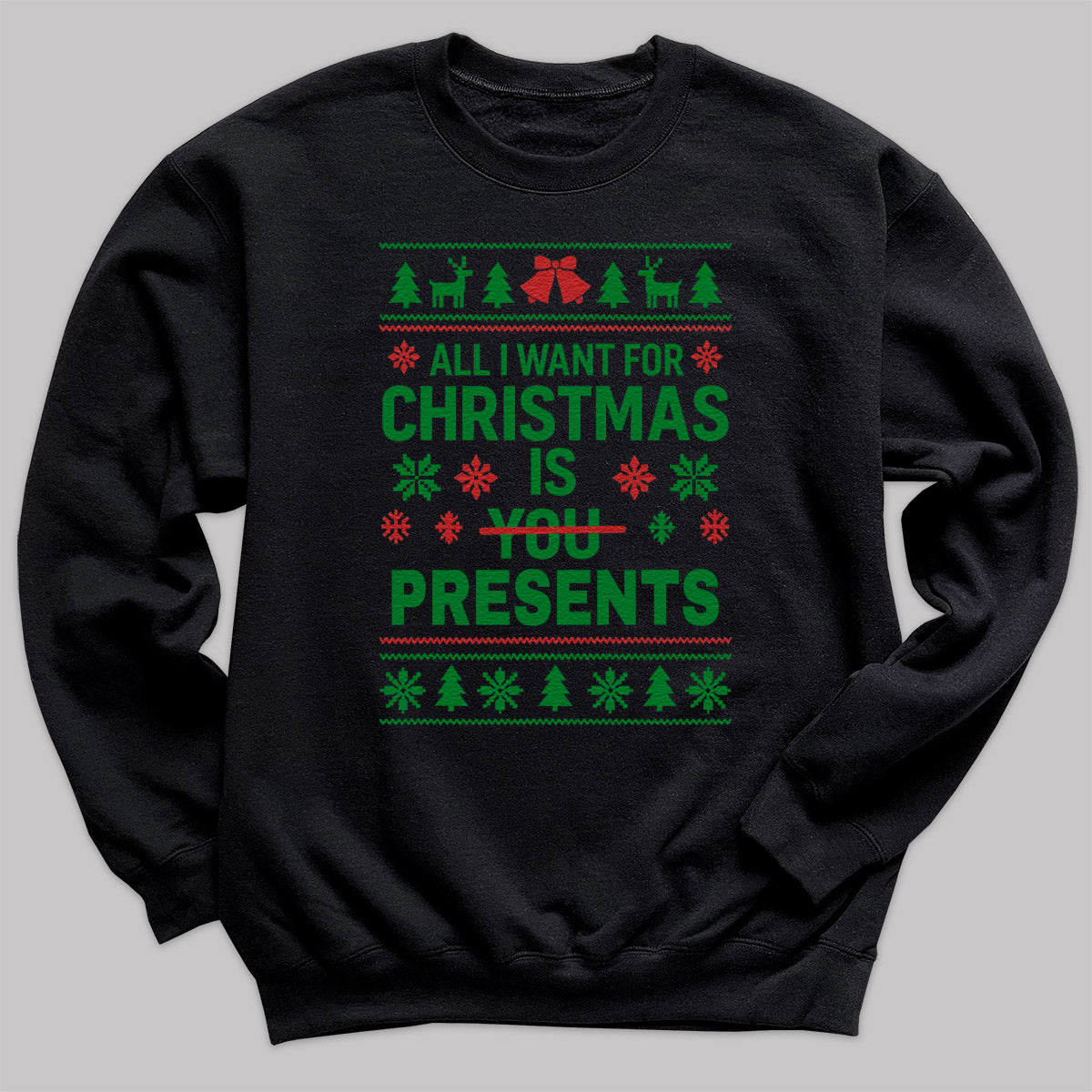 PERSONALISED All I Want For Christmas Is - Christmas Jumper Sweatshirt - Adult & Kids - All Sizes