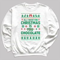 PERSONALISED All I Want For Christmas Is - Christmas Jumper Sweatshirt - Adult & Kids - All Sizes