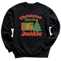 Christmas Movie Junkie - Christmas Jumper Sweatshirt - Adult & Kids - All Sizes