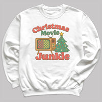 Christmas Movie Junkie - Christmas Jumper Sweatshirt - Adult & Kids - All Sizes