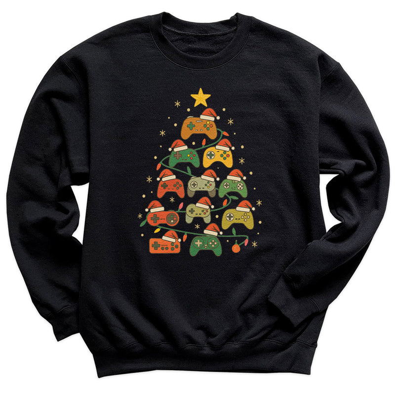 Gamer Christmas Tree - Christmas Jumper Sweatshirt - Adult & Kids - All Sizes