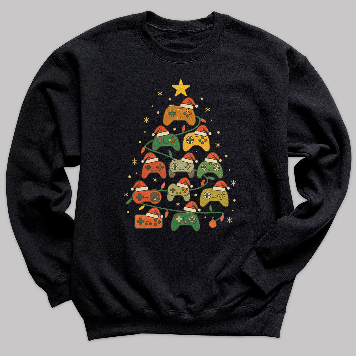 Gamer Christmas Tree - Christmas Jumper Sweatshirt - Adult & Kids - All Sizes