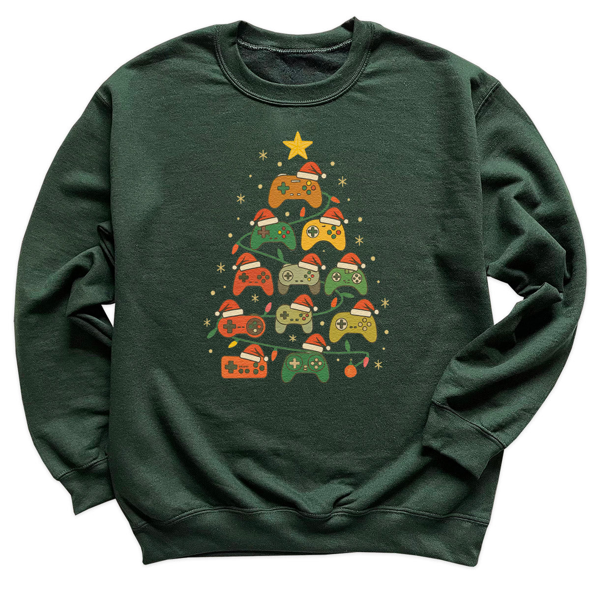 Gamer Christmas Tree - Christmas Jumper Sweatshirt - Adult & Kids - All Sizes