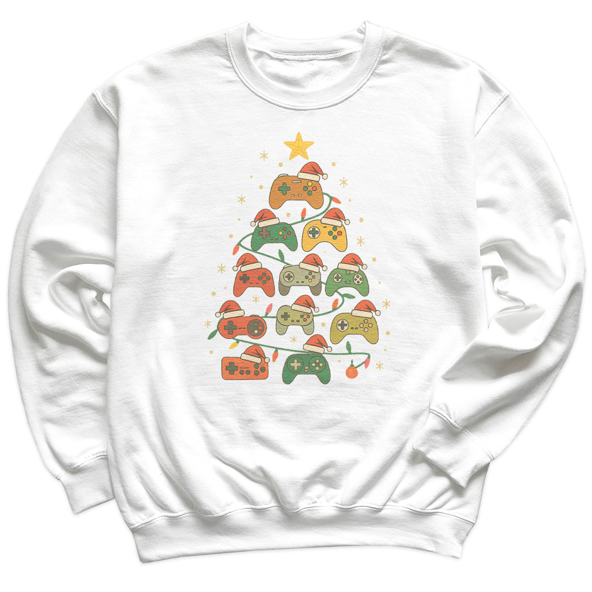 Gamer Christmas Tree - Christmas Jumper Sweatshirt - Adult & Kids - All Sizes