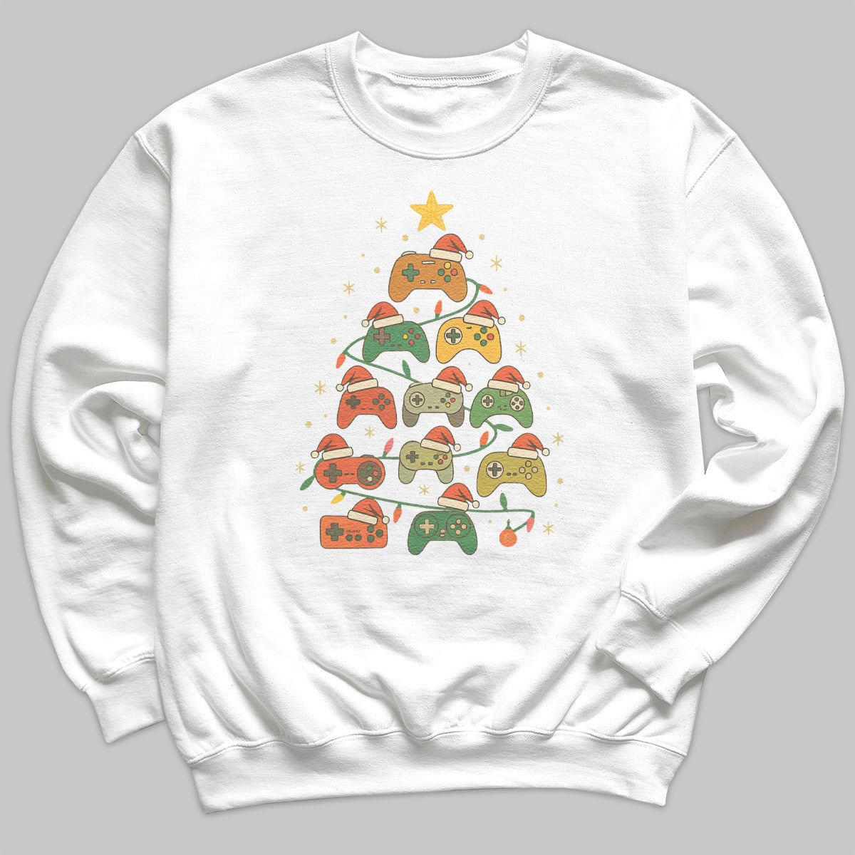 Gamer Christmas Tree - Christmas Jumper Sweatshirt - Adult & Kids - All Sizes