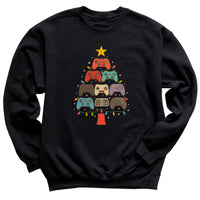 Gamer Christmas Tree - Christmas Jumper Sweatshirt - Adult & Kids - All Sizes