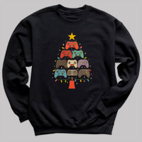 Gamer Christmas Tree - Christmas Jumper Sweatshirt - Adult & Kids - All Sizes