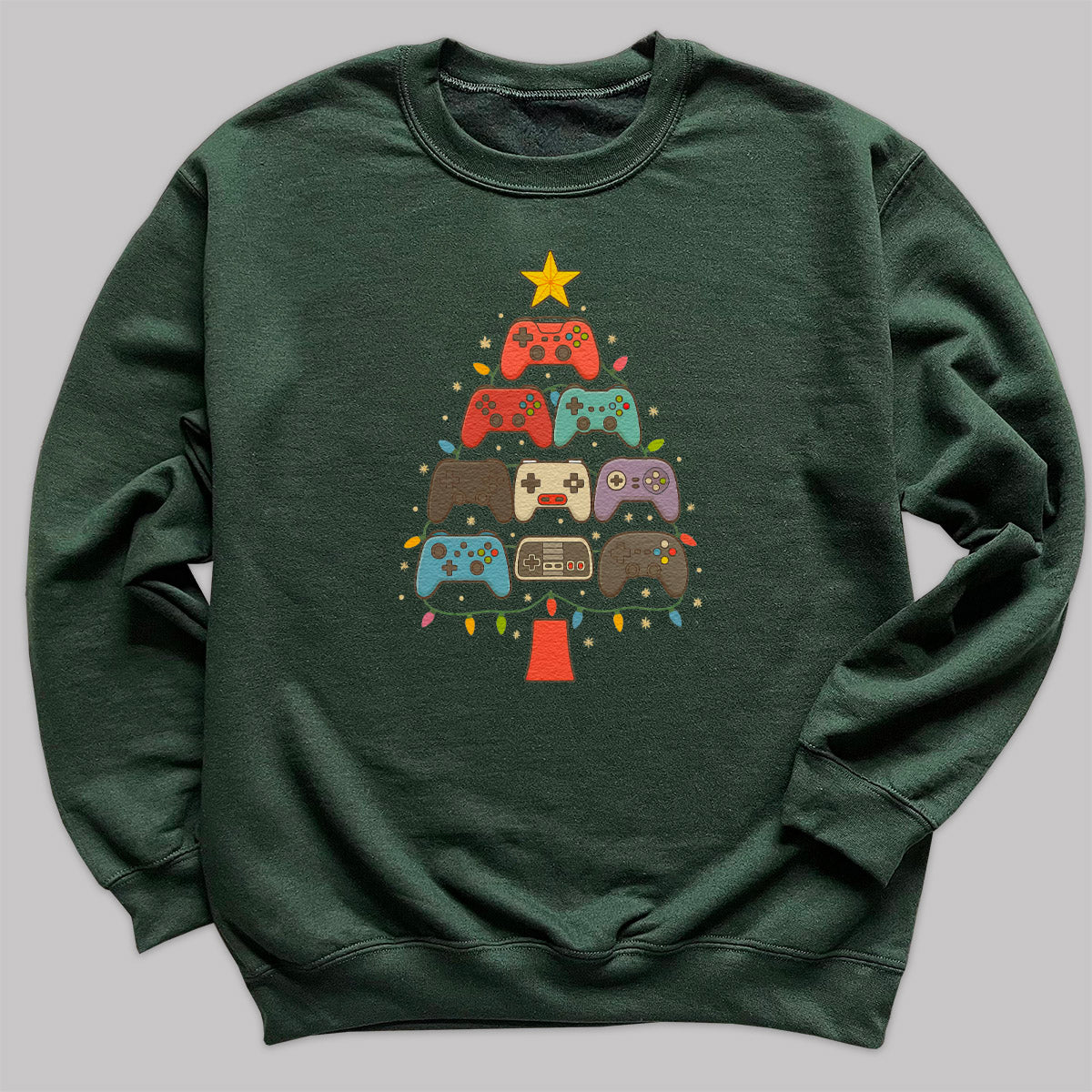 Gamer Christmas Tree - Christmas Jumper Sweatshirt - Adult & Kids - All Sizes
