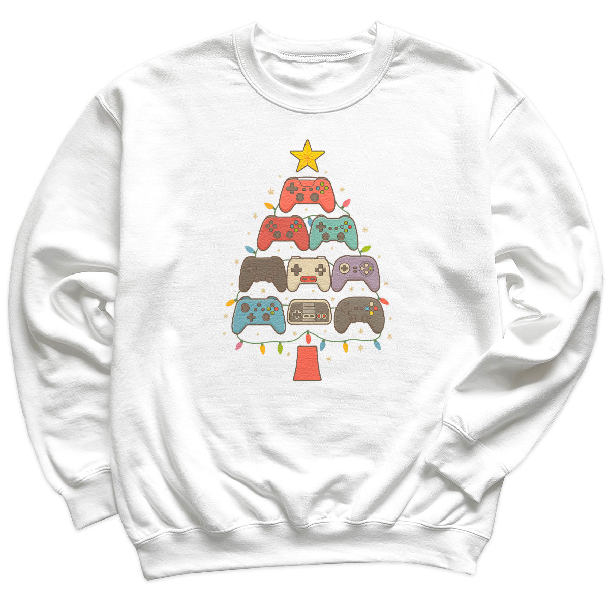 Gamer Christmas Tree - Christmas Jumper Sweatshirt - Adult & Kids - All Sizes