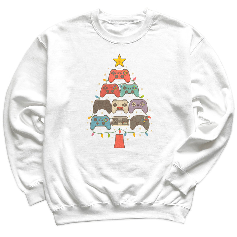 Gamer Christmas Tree - Christmas Jumper Sweatshirt - Adult & Kids - All Sizes
