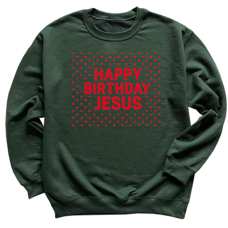 Happy Birthday Jesus - Christmas Jumper Sweatshirt - Adult & Kids - All Sizes