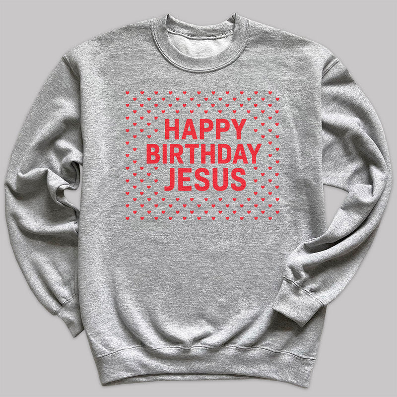 Happy Birthday Jesus - Christmas Jumper Sweatshirt - Adult & Kids - All Sizes