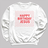 Happy Birthday Jesus - Christmas Jumper Sweatshirt - Adult & Kids - All Sizes