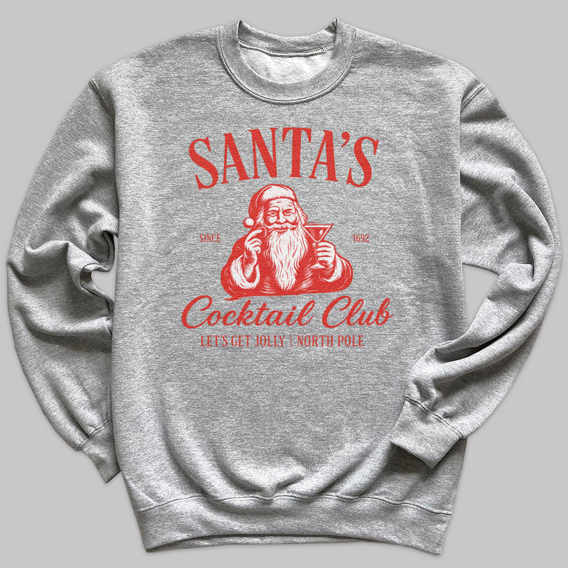 Santa's Cocktail Club - Christmas Jumper Sweatshirt - All Sizes