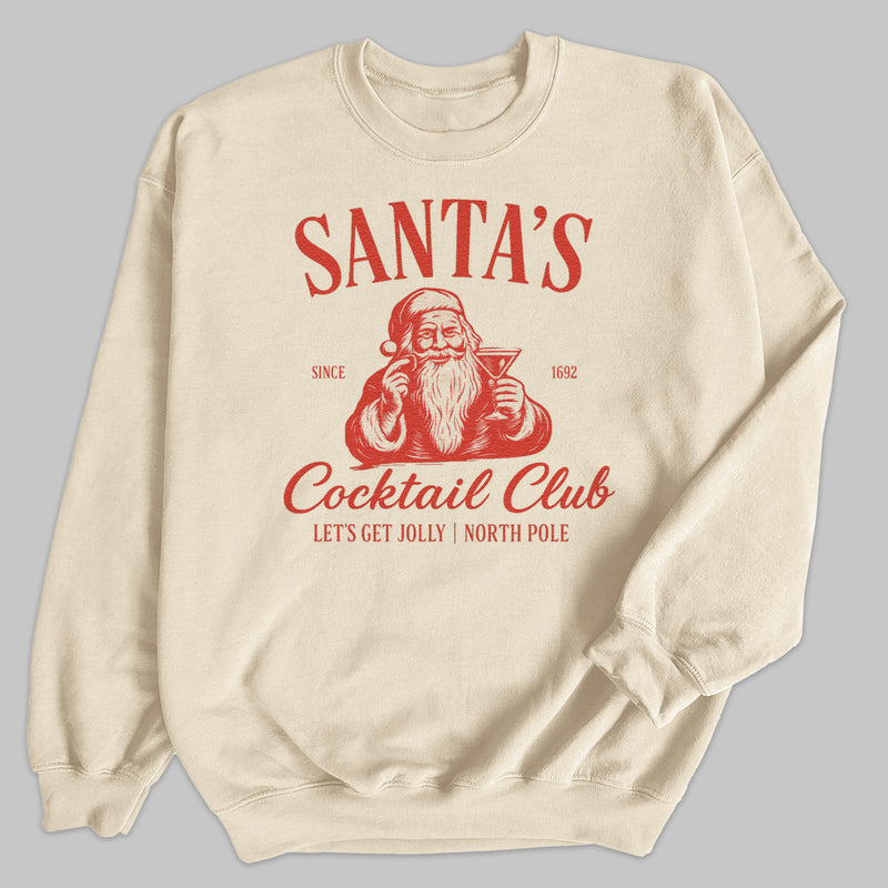 Santa's Cocktail Club - Christmas Jumper Sweatshirt - All Sizes