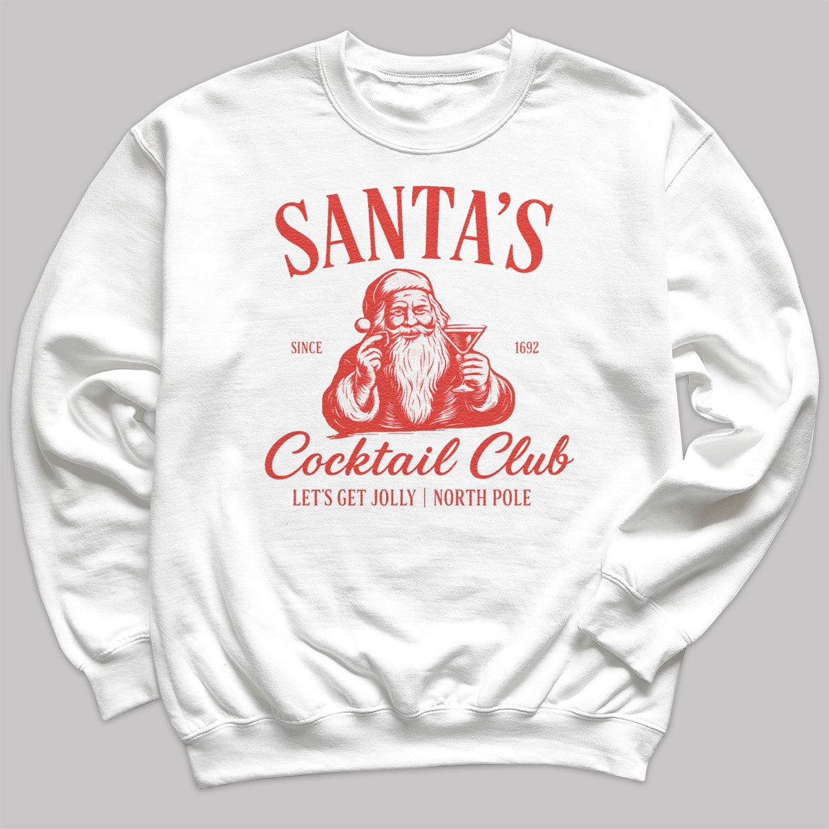 Santa's Cocktail Club - Christmas Jumper Sweatshirt - All Sizes