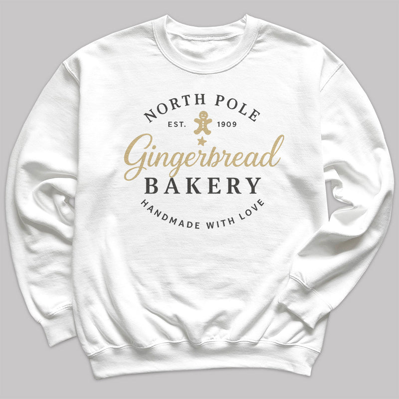 Gingerbread Bakery - Christmas Jumper Sweatshirt - Adult & Kids - All Sizes