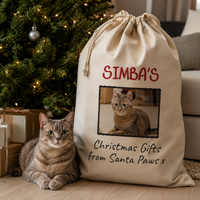 Personalised Photo & Name Christmas Gifts From Santa Paws - Christmas Santa Sack