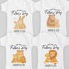 PERSONALISED Our First Father's Day - Choice of 12 Animal Designs - Baby Bodysuit