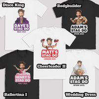PERSONALISED Photo Face & Rhinestone Cowboy Body with Wording