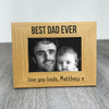 Personalised Best Dad Ever Love you loads.. Wooden Photo Frame with Photo