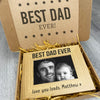 Personalised Best Dad Ever Love you loads.. Wooden Photo Frame with Photo