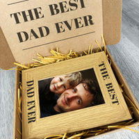 The Best Dad Ever Wooden Photo Frame with Photo
