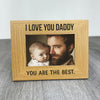 Personalised I Love You Daddy Wooden Photo Frame with Photo