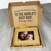 PERSONALISED Happy 1st Father's Day Wooden Photo Frame with Photo