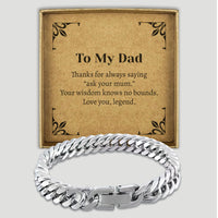 Being Your Favourite Child Is Gift Enough - Choice of 4 Bracelets - Jewelry Gifts for Dad